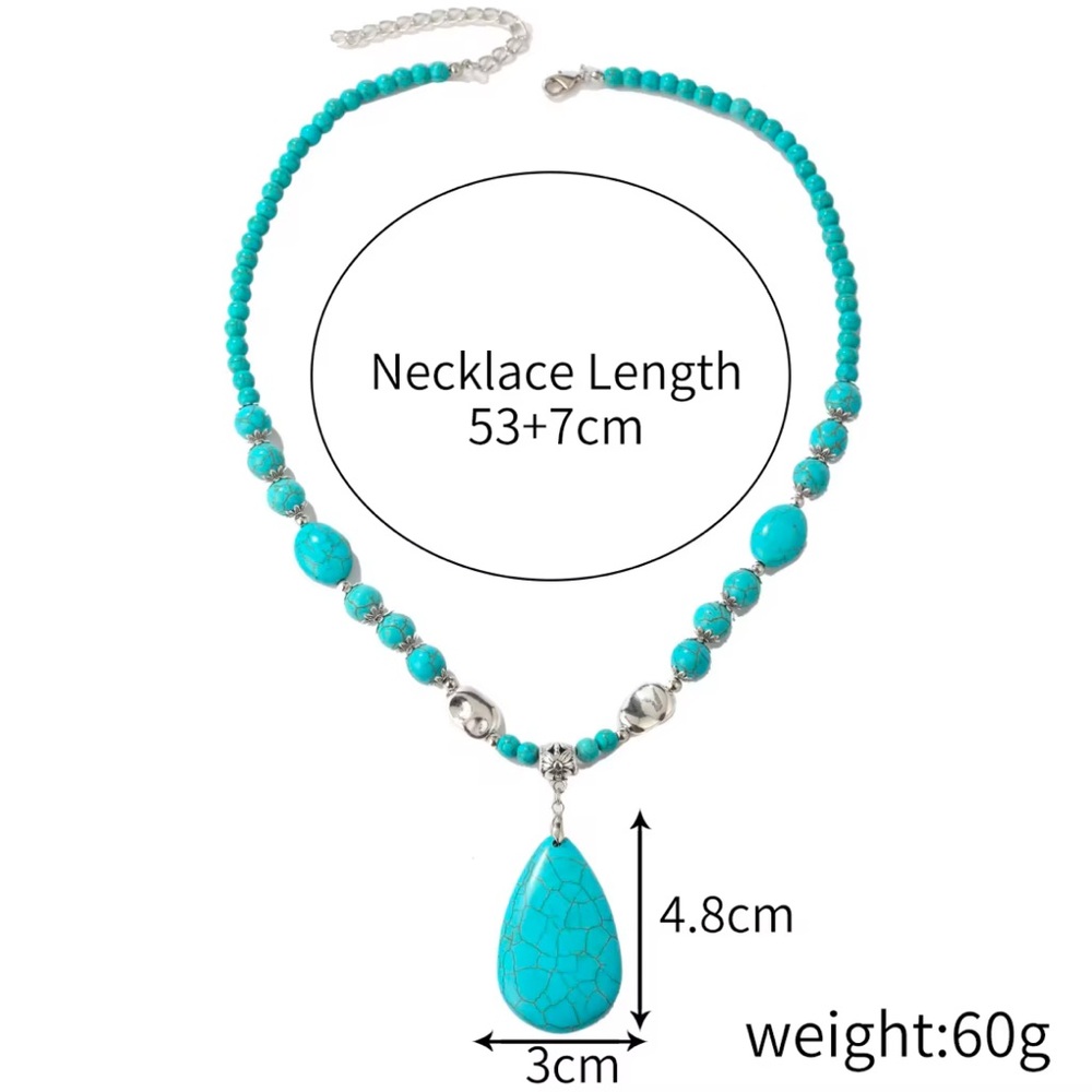 Turquoise stone necklace